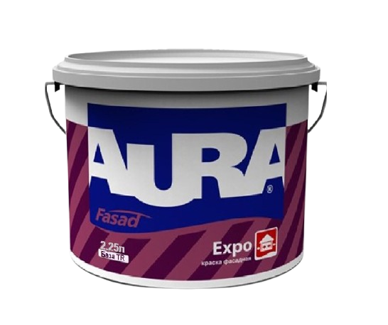 Краска акриловая фасадная Aura FASAD EXPO под тонировку 2,25 л Прозрачный В3 (1519809327)