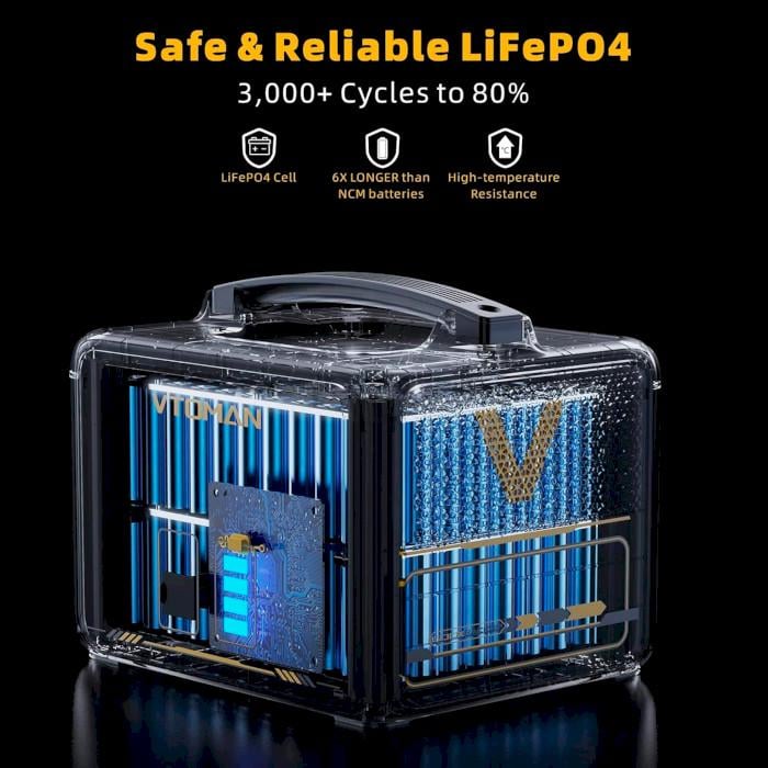 Батарея для зарядной станции VTOMAN Jump 600X PB-23 640 Вт/ч (Jump 600X Extra Battery) - фото 7