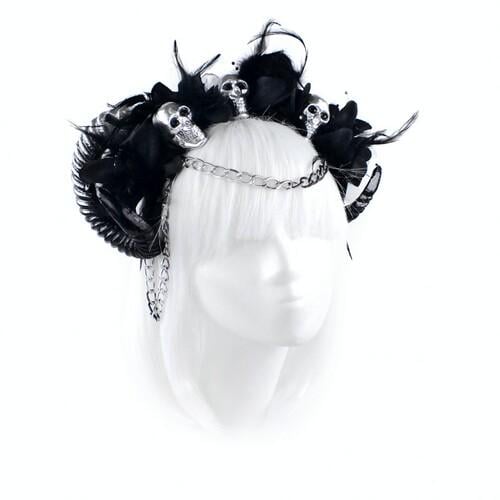 Обруч Фея Сати Металлика SETA Decor 19-931BLK-SL