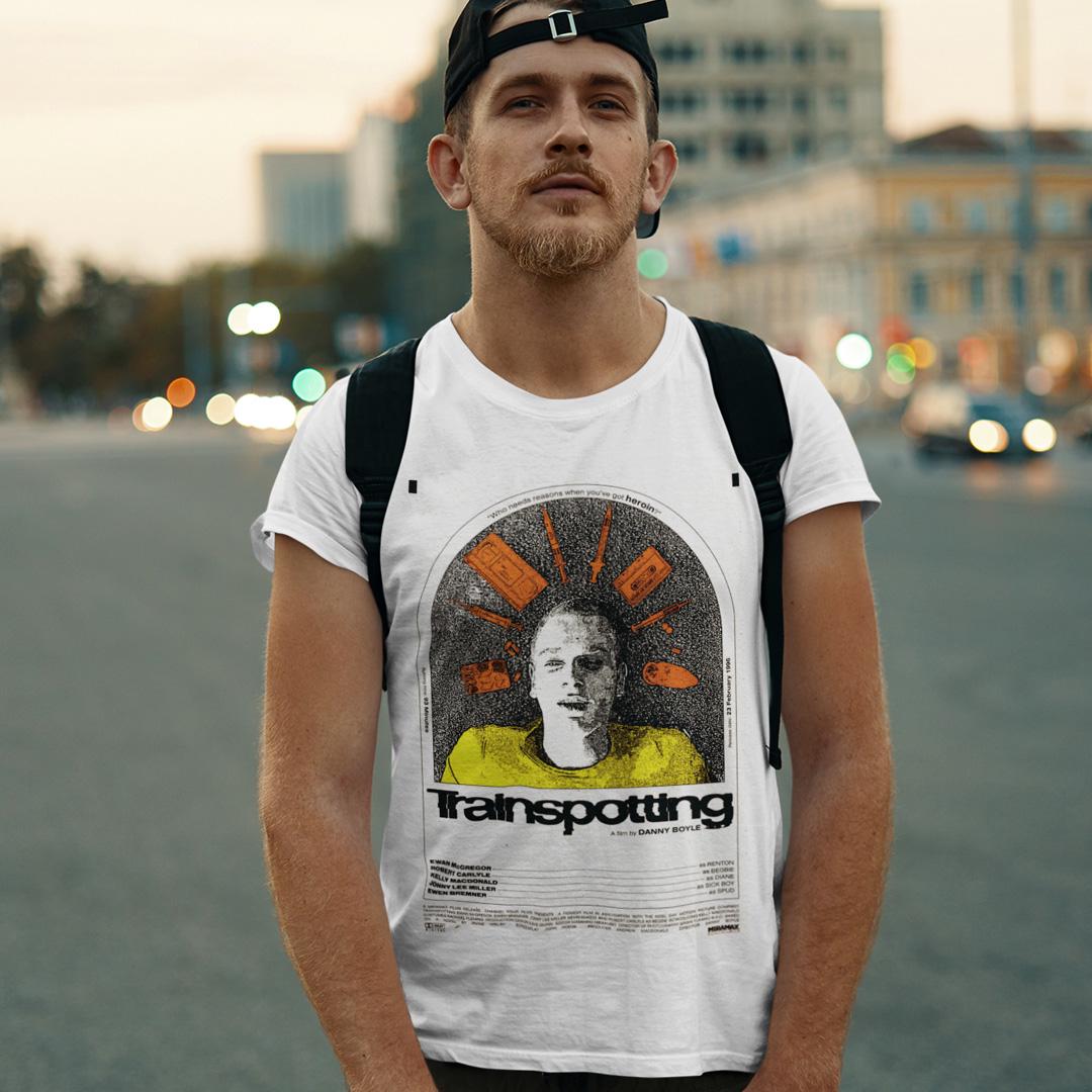 Футболка унисекс Trainspotting Poster 3 wht S Белый (00000009828)
