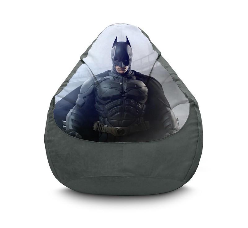 Кресло мешок iPuff Batman Armor Флок XXXL 100х135 см Серый Кресло мешок iPuff Batman Armor Флок XXXL 100х135 см Серый