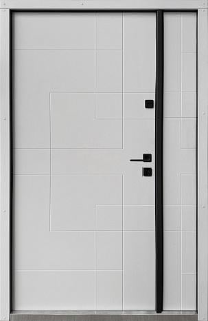 Двері вхідні ТЕРМОПЛЮС СТ-102 ліві 2050х1200 мм Сірий (L) - фото 2