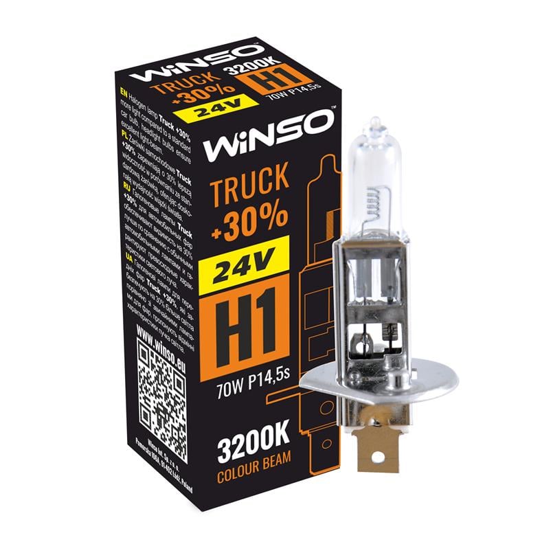 Автолампа галогенная Winso H1 24V 70W P14,5s Truck +30%