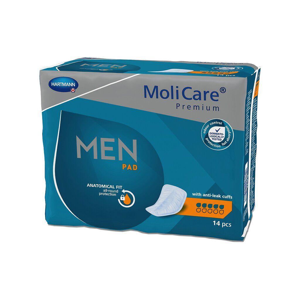 Прокладки урологічні для чоловіків MoliCare Premium MEN PAD V-подібної форми 5 крапель 14 шт./уп.