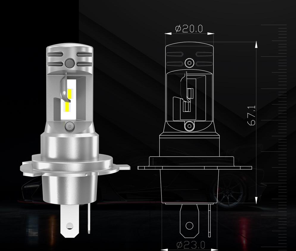 Автолампи Sho-Me F3 H4 LED 20W 2 шт. - фото 4