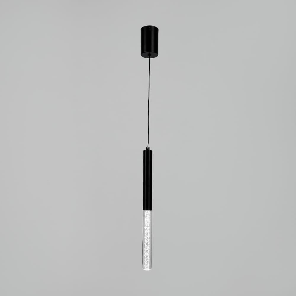 Подвес со стеклянным рассеивателем с эффектом пузырей 41 см Черный (MJ462/200+200 BK)