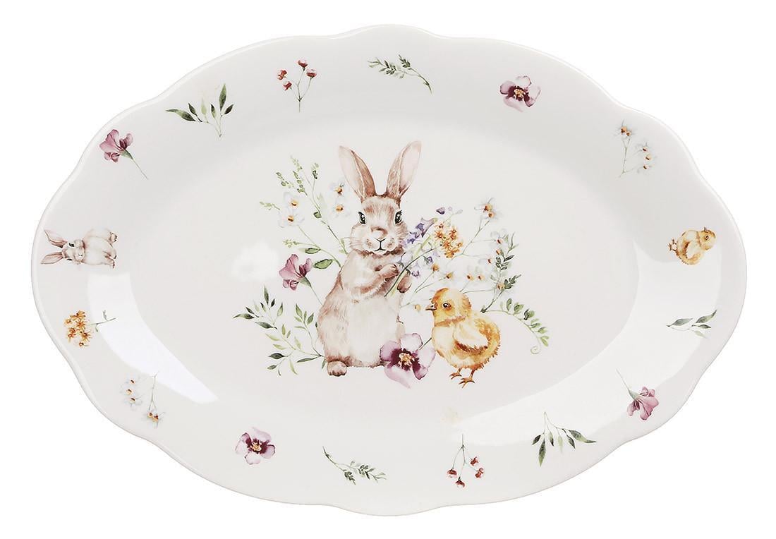 Блюдо овальне BonaDi Весняна історія порцелянове 30,5x21x2,4 см (K091)