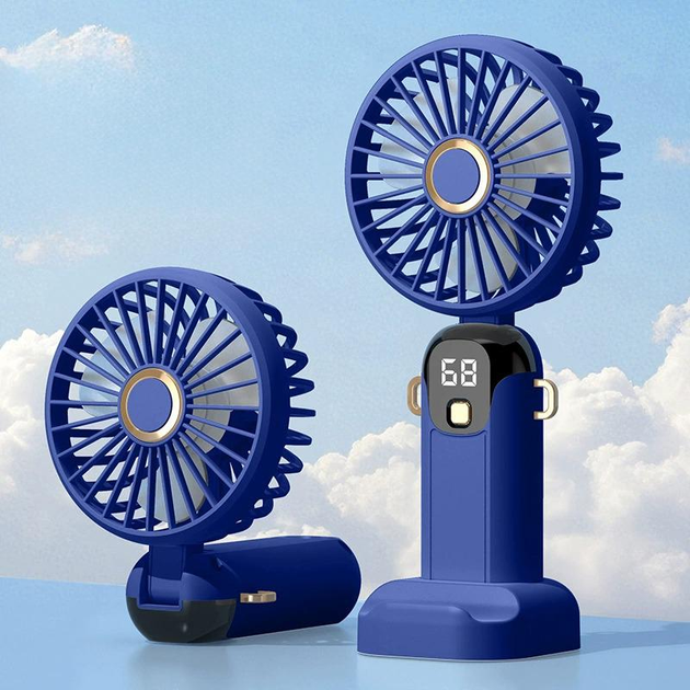 Вентилятор акумуляторний JX-995 з 5 швидкостями Синій (GR-04496) - фото 2 Вентилятор акумуляторний JX-995 з 5 швидкостями Синій (GR-04496) - фото 2
