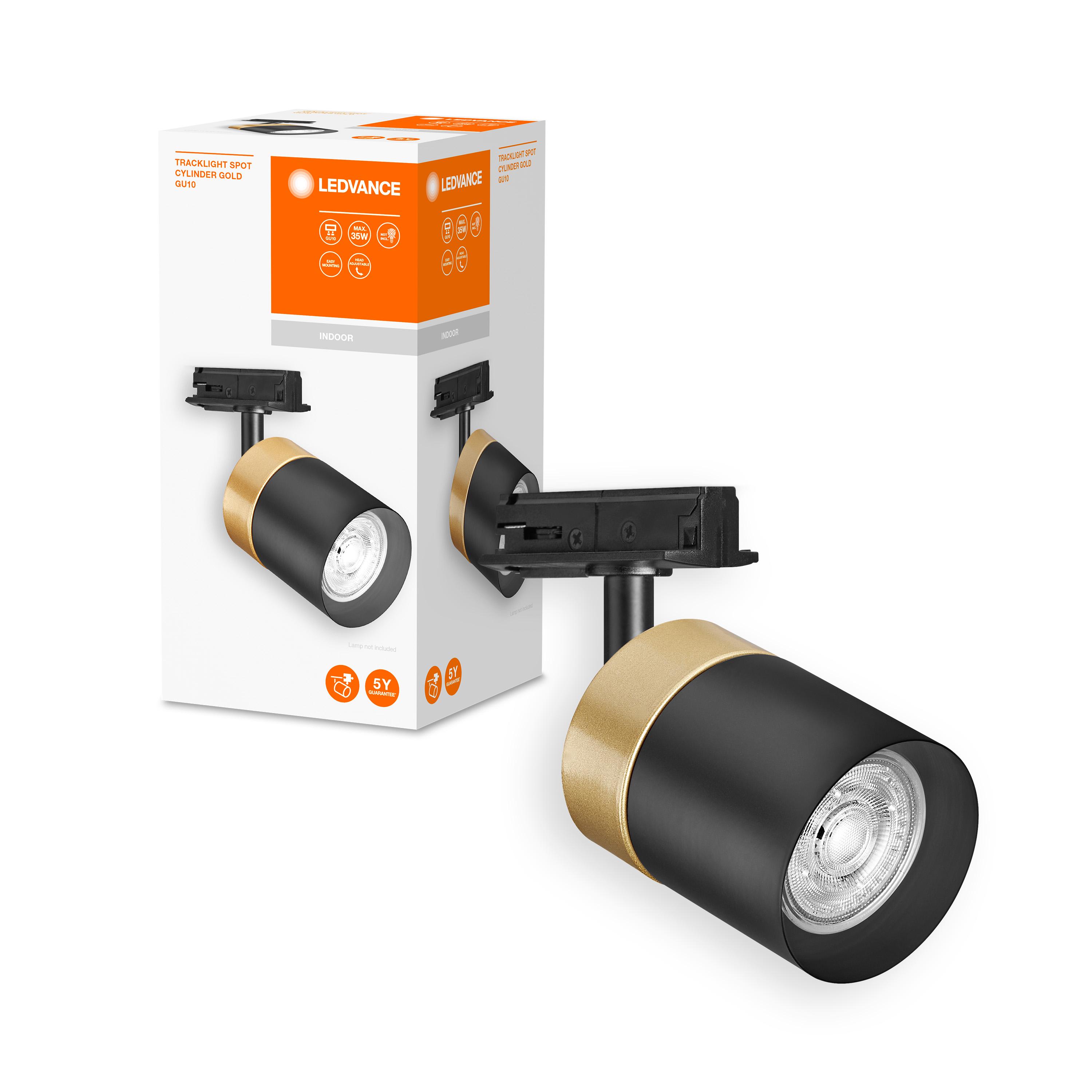 Світильник трековий Ledvance світлодіодний Tracklight SPOT CYLINDER GOLD 220 V GU10 142х93х65 мм (4058075756700) - фото 2