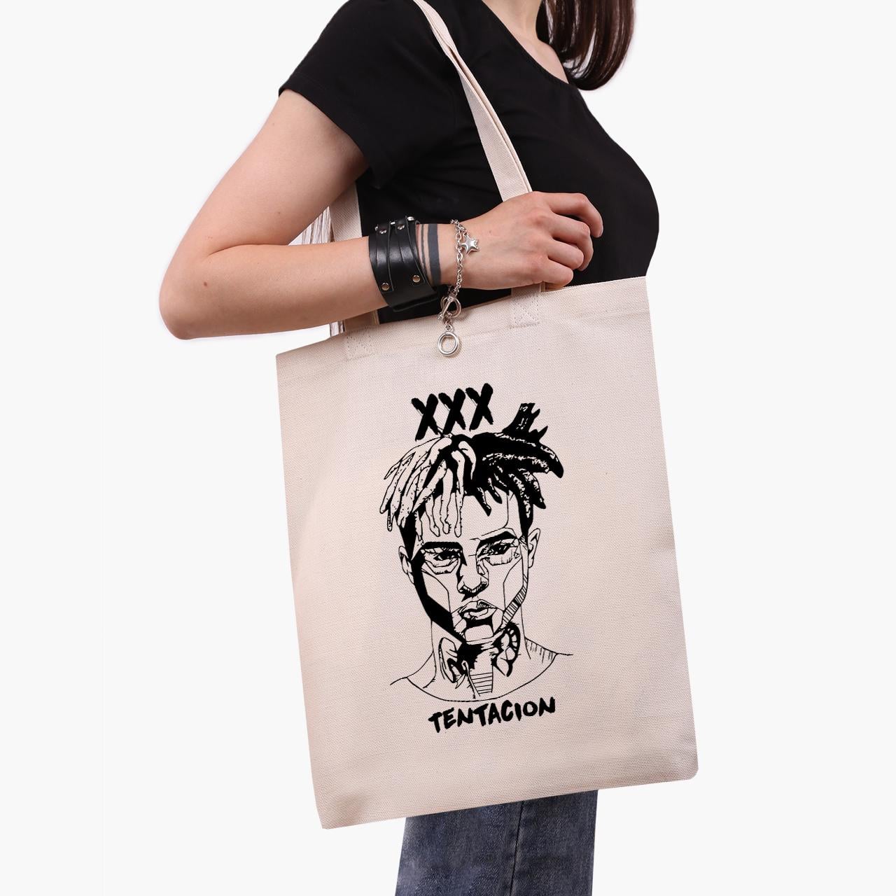 Эко сумка шоппер XXXTentacion 41x35 см Бежевый (9227-2637-WT)