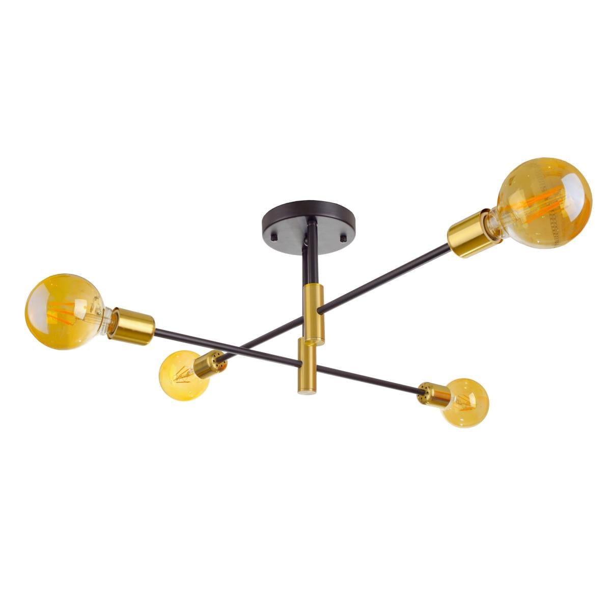 Люстра потолочная Brille BR-01 628C/4 E27 BK/G