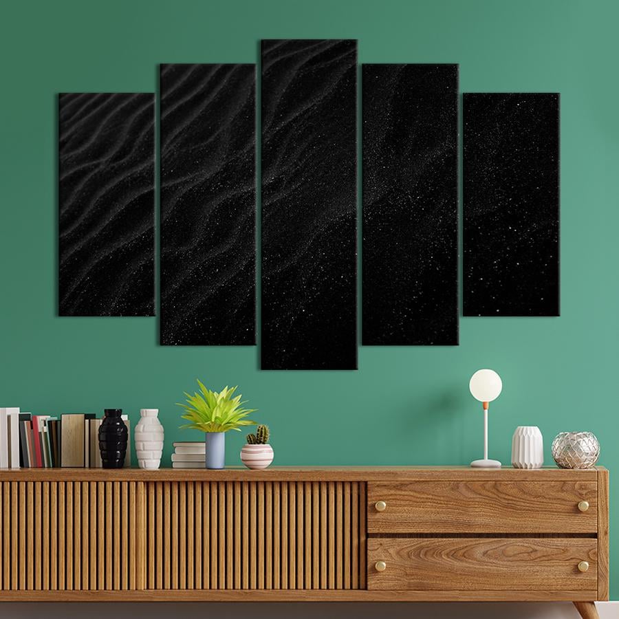 Картина абстракция Бескрайняя чёрная пустыня 137x85 см (A872-5)