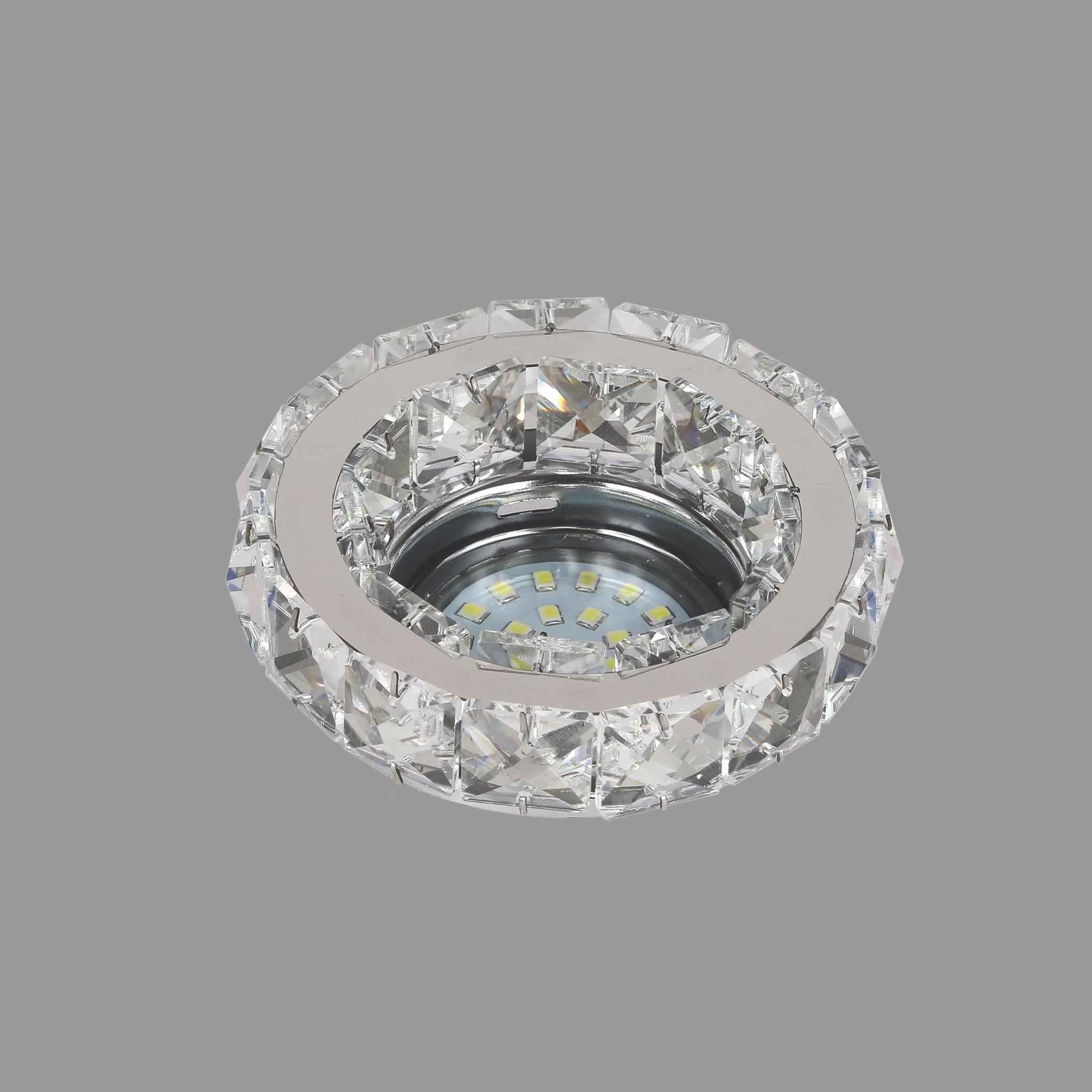 Светильник Crystal светодиодный круглый Серебряный
