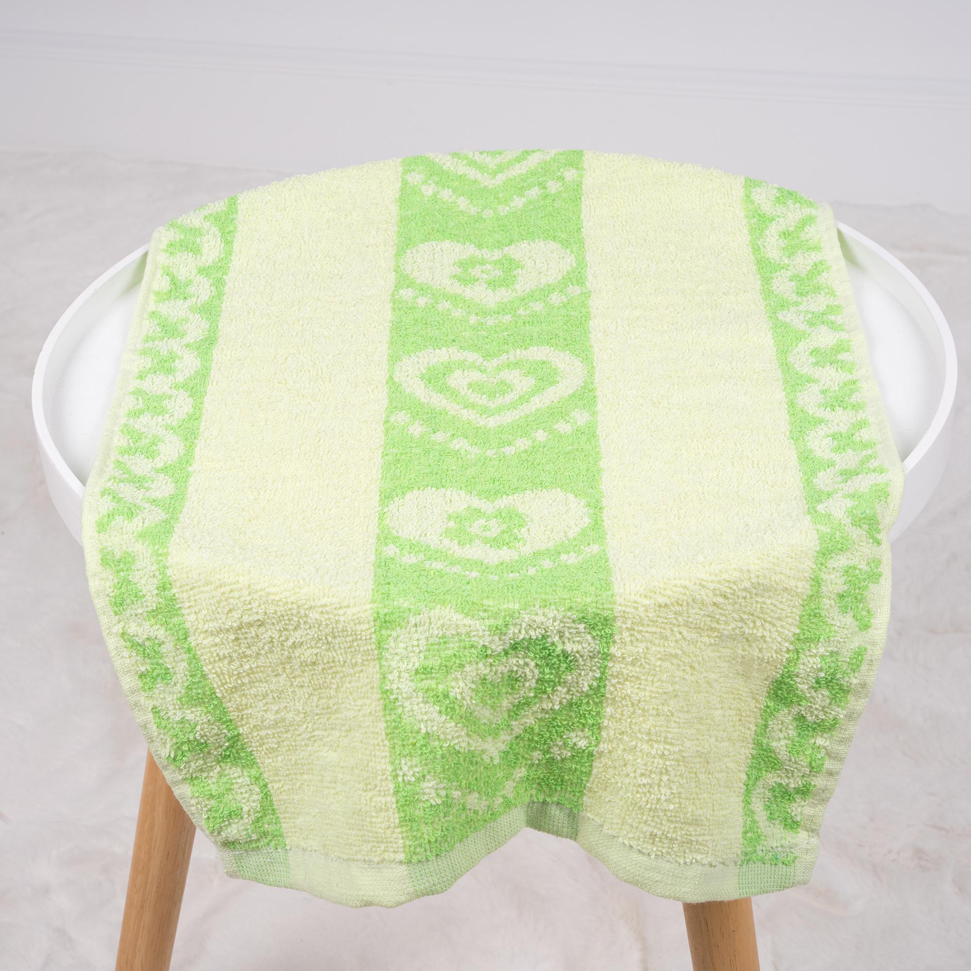 Полотенце кухонное Сердце в рамке 35х75 см Зеленый (86141)