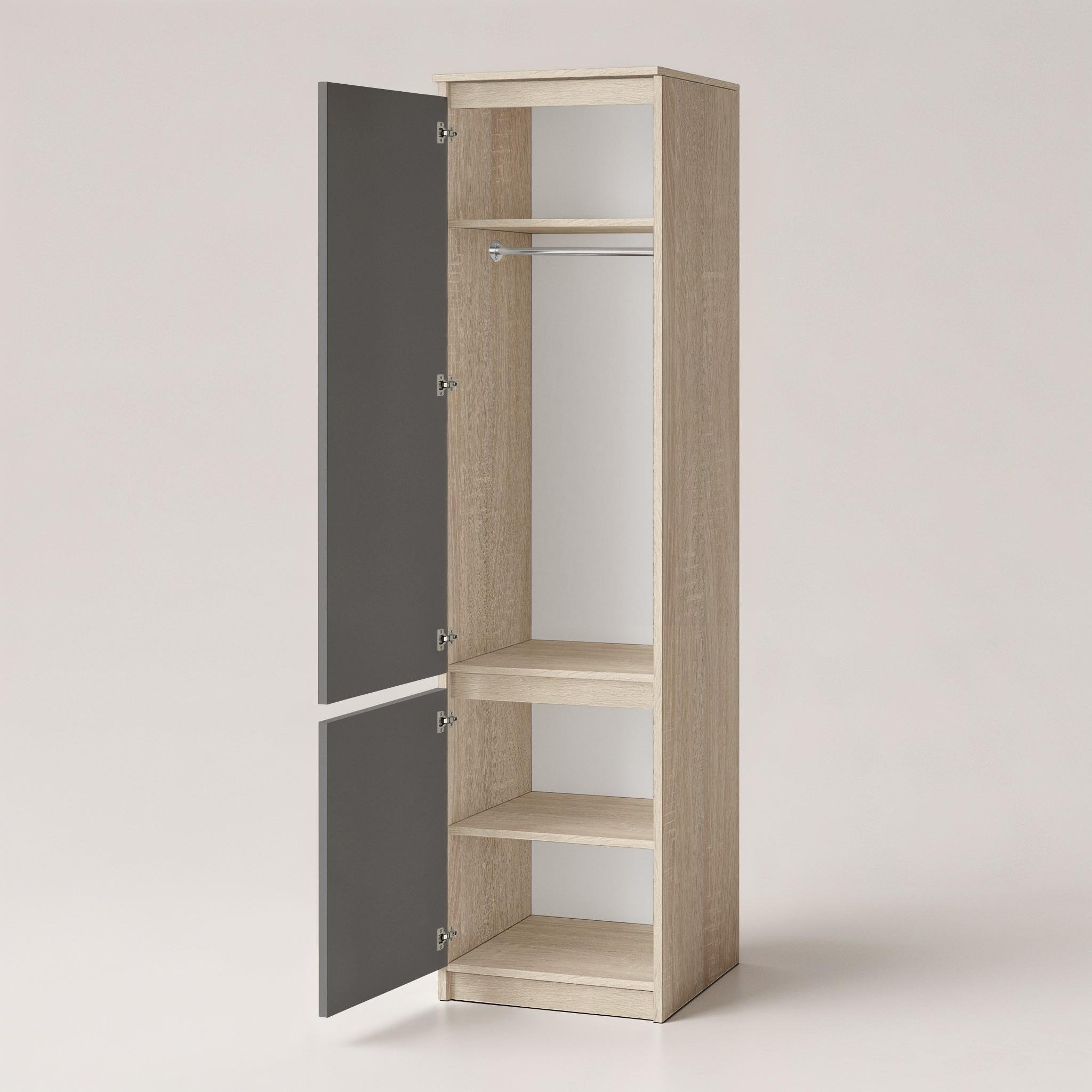 Шафа-пенал зі штангою T-218 500х498х2117 мм Дуб Сонома/Антрацит - фото 2