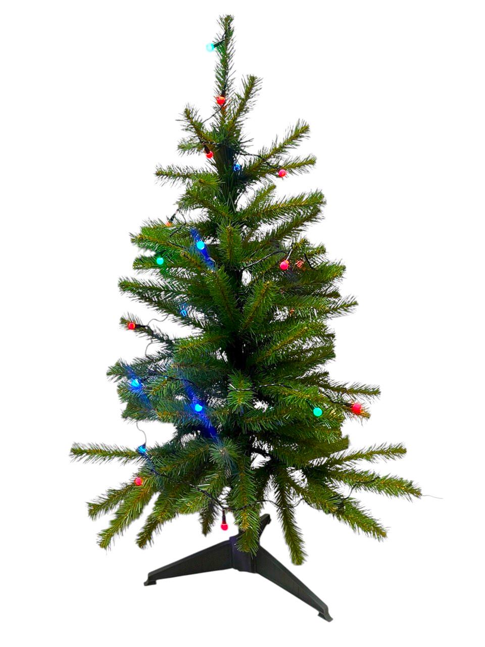 Искусственная елка Мальвина 1,00 м/с гирляндой Шарики Твинки 28LED (5564521588)