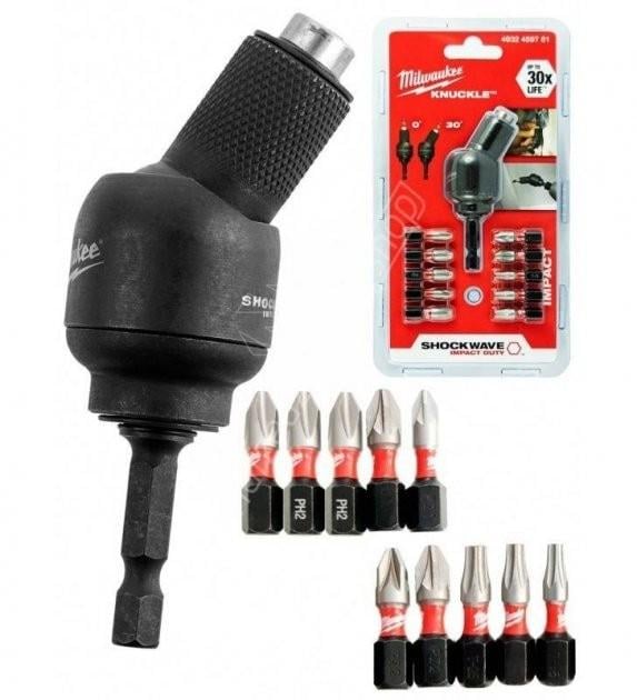 Набор бит Milwaukee Shockwave с насадкой Knuckle (4932459781)