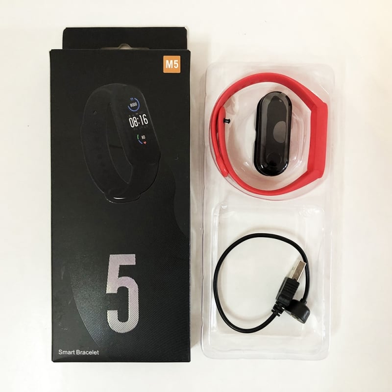 Смарт-часы M5 Smart Bracelet Bluetooth 90 mAh Red (tf4608) - фото 8