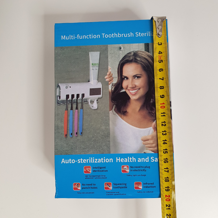 Стерилизатор для зубных щеток Multi-function Toothbrush Sterilizer 4 секции с дозатором зубной пасты Черный (JX-5588-Black) - фото 9