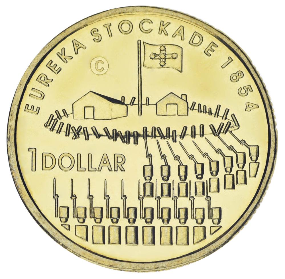 Коллекционная монета Австралия 1 доллар 2004 UNC 150 лет Эврикскому восстанию (М24941)