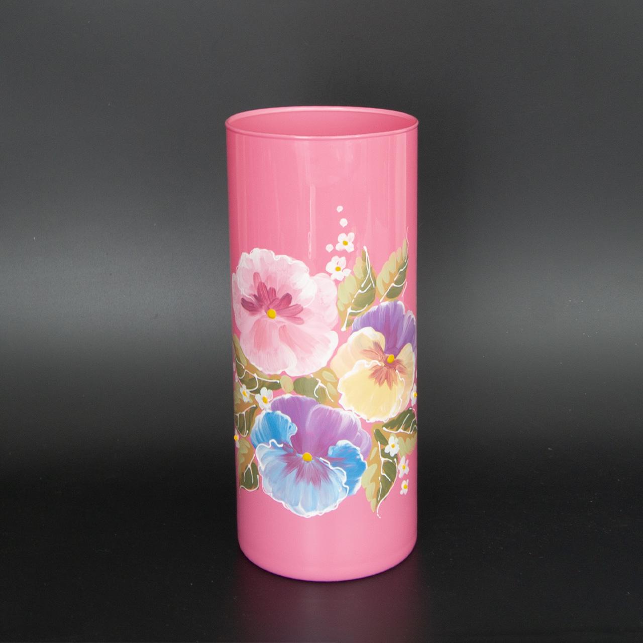 Ваза стеклянная VB Violette ручная роспись H 26,5 см D 11 см (24021-2501) - фото 3 Ваза стеклянная VB Violette ручная роспись H 26,5 см D 11 см (24021-2501) - фото 3