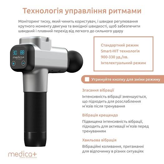 Массажер для тела и мышц ручной Medica+ MassHand Pro 6.0 перкуссионный (18617) - фото 5