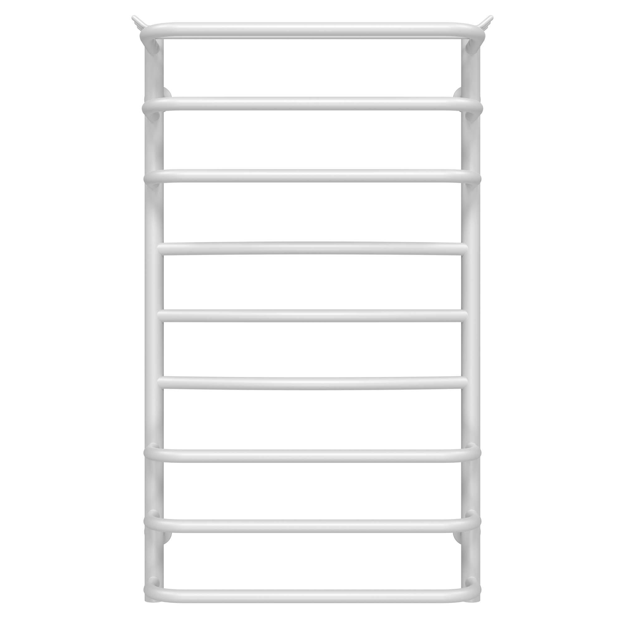 Полотенцесушитель водяной Deffi Юность П9 нижнее подключение нержавеющая сталь 500х900 мм Белый (C.YU.90.50.9.W.A)