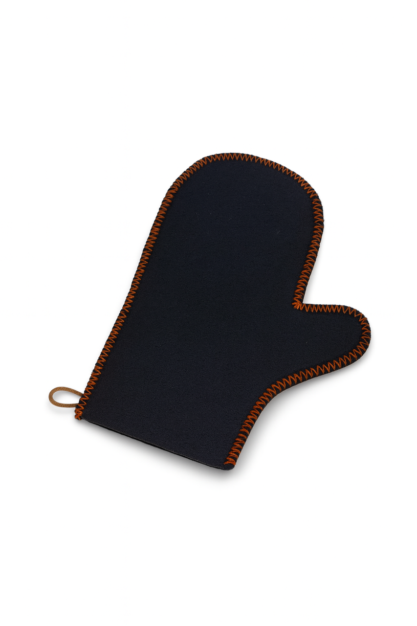 Рукавичка для лазні Luxyart фетр Чорний (XL-789)