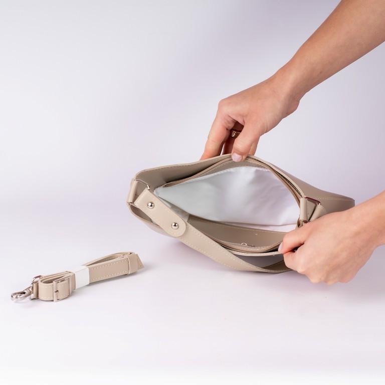 Сумка женская багет XENIA № 23-22 Бежевый - фото 4