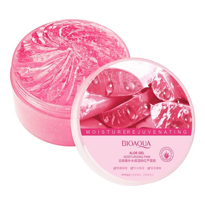 Гель увлажняющий Bioaqua Aloe Gel Moisturizing Pink с алоэ вера и экстрактом сакуры 300 г (1959694168)