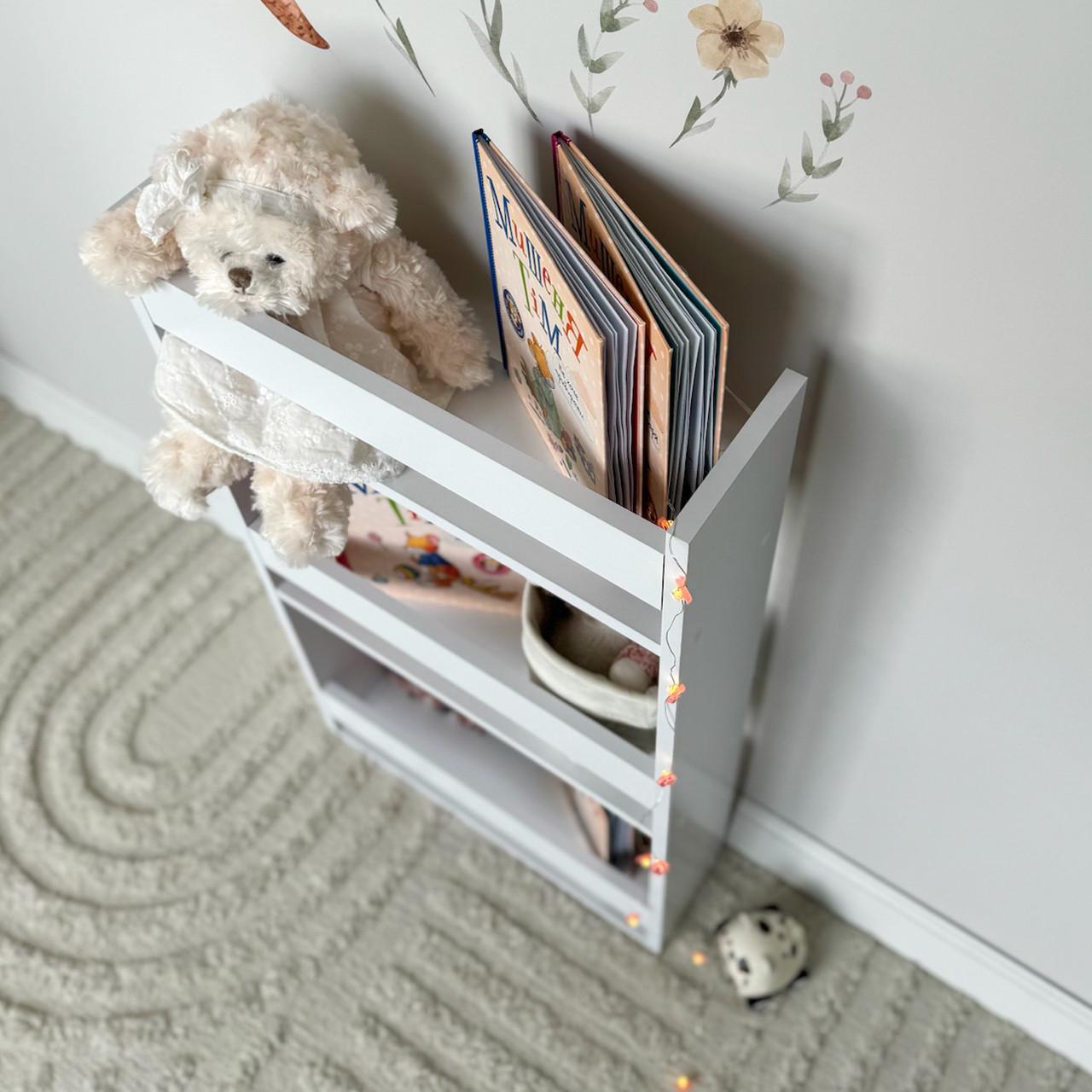 Полка настенная на 3 секции в детскую комнату Белый (DP-4B) - фото 4