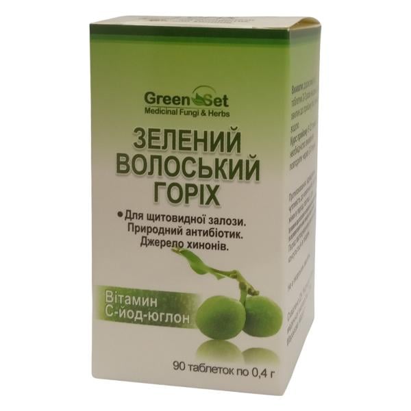 Витаминно-минеральный комплекс Green Set Зеленый грецкий Орех Витамин С-йод-юглон 90 табл. (000024018)