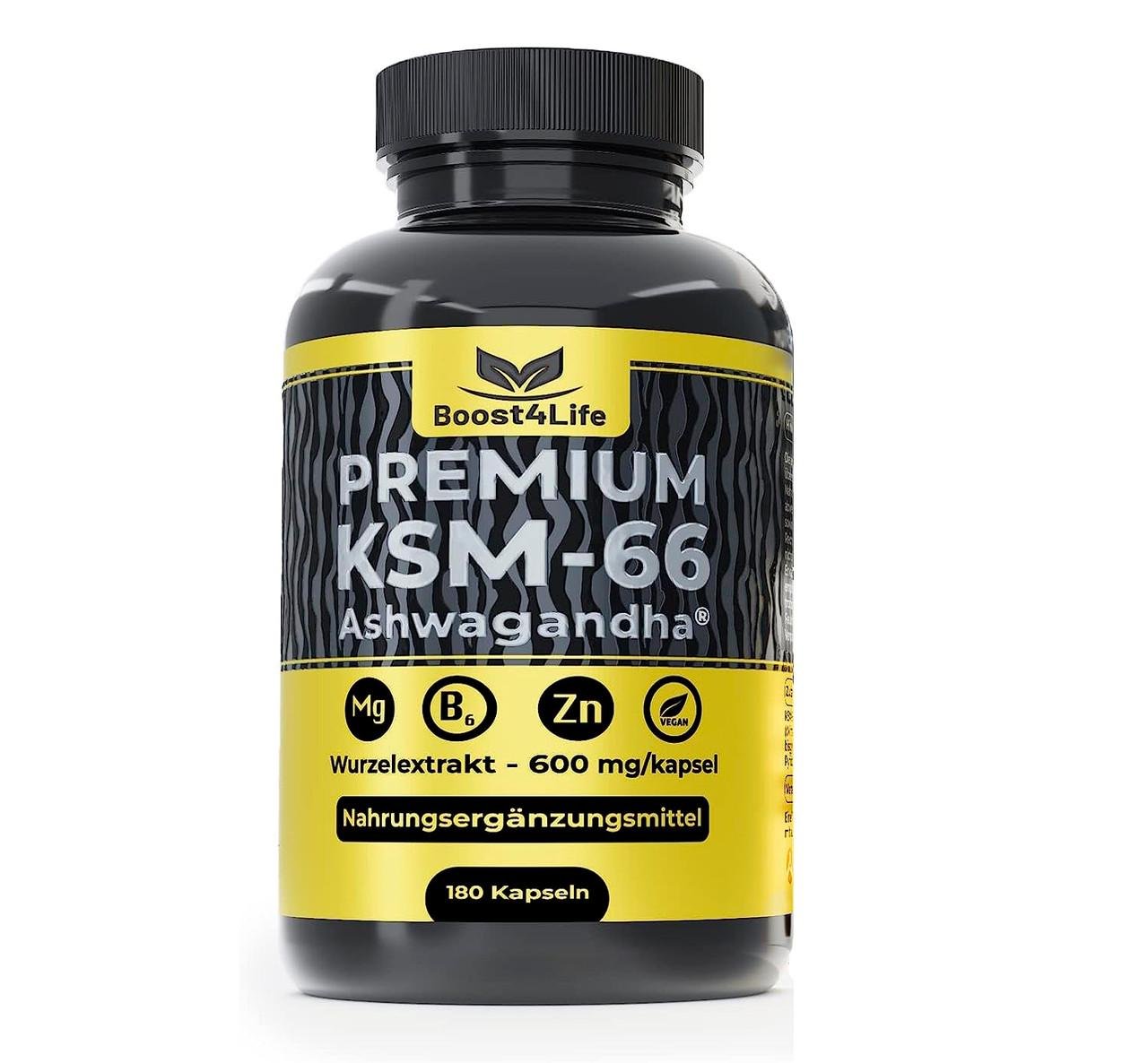 Витамины для иммунитета Boost4Life Премиум Ашваганда KSM-66 1200 мг 180 капс. (50091841)
