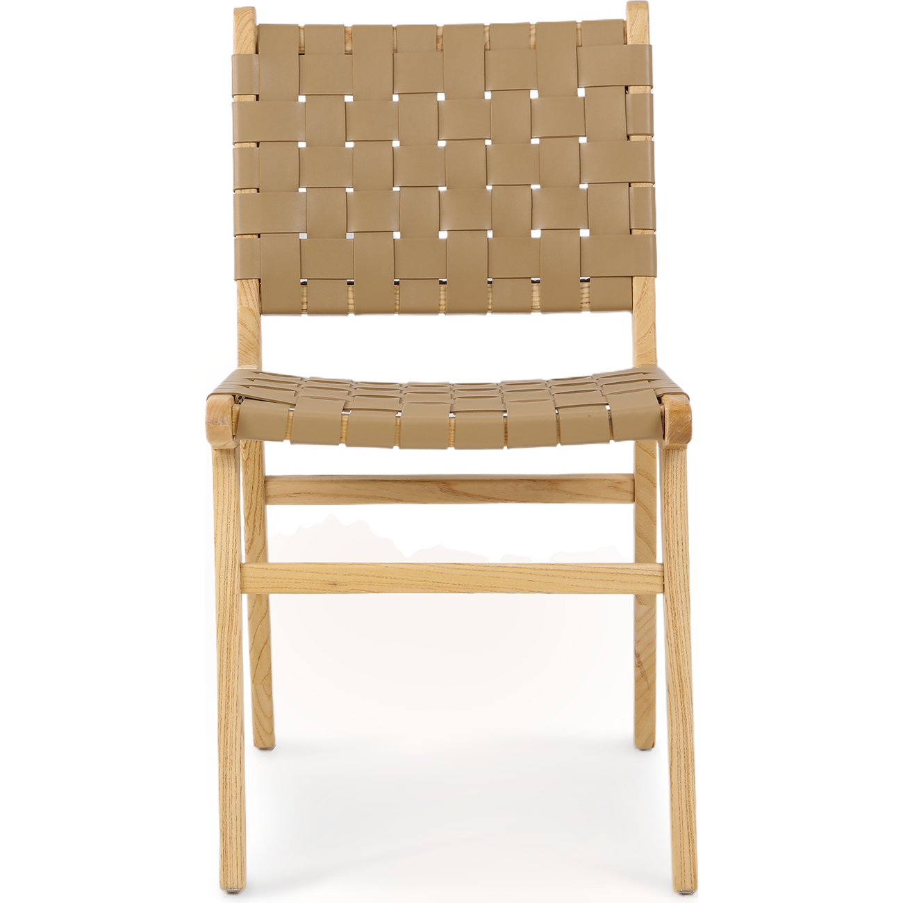 Стул обеденный Nest Beige leather natural wood (13949)