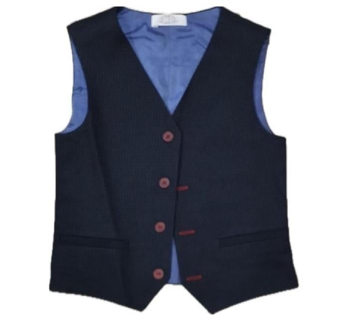 Костюм школьный для мальчика двойка SUZIE жилет и брюки в клетку 128 см Синий (713001_128) - фото 2 Костюм школьный для мальчика двойка SUZIE жилет и брюки в клетку 128 см Синий (713001_128) - фото 2