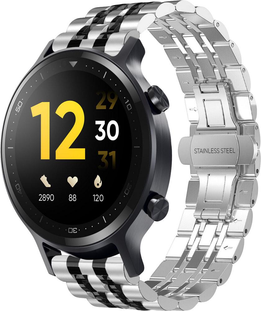 Браслет металлический Spinye Line для Realme Watch S Silver Black (28989-69)