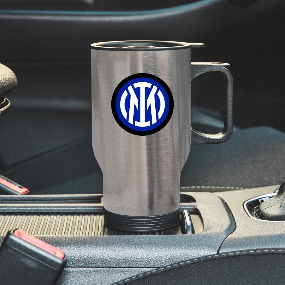 Термокухоль автомобільний з логотипом ФК "Інтер" 450 мл Сріблястий (26644976) Термокухоль автомобільний з логотипом ФК "Інтер" 450 мл Сріблястий (26644976)