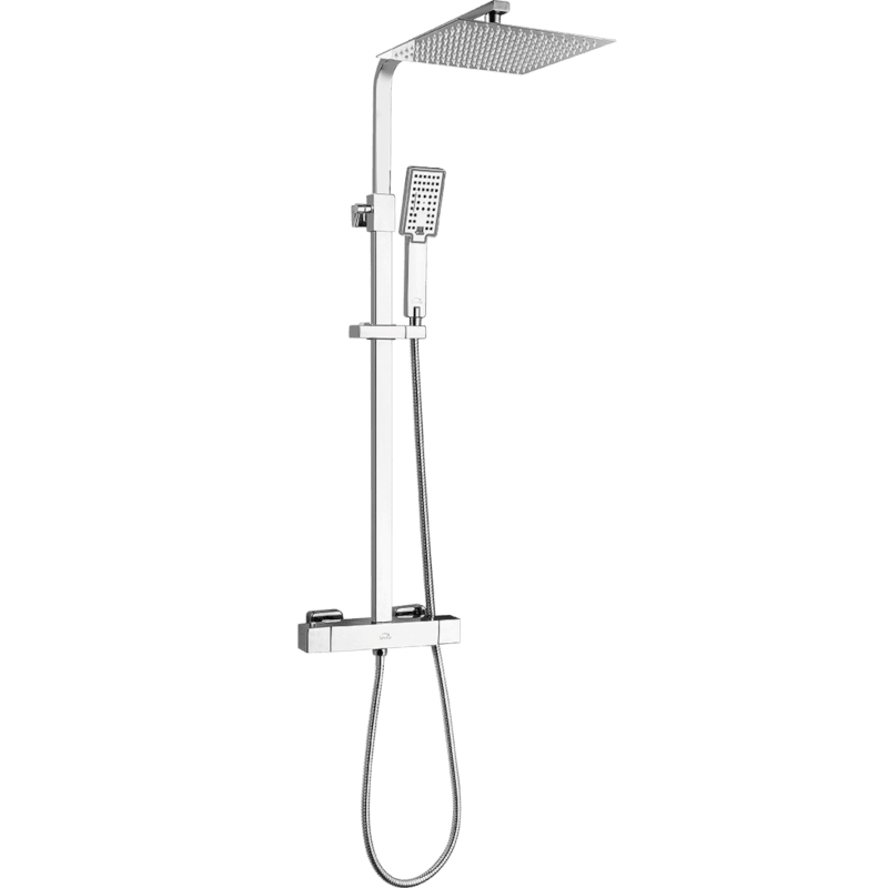 Душевая система Laveo KVADRATO с термостатическим смесителем Хром (PLQ_00TD)