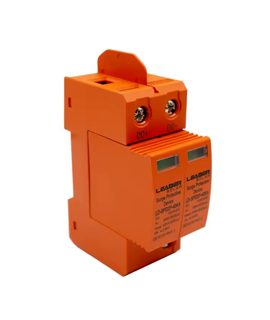 Ограничитель перенапряжения Leader DC2P 1000V 40кА двухполюсный (LD-SPD2P-40KA-1000V)