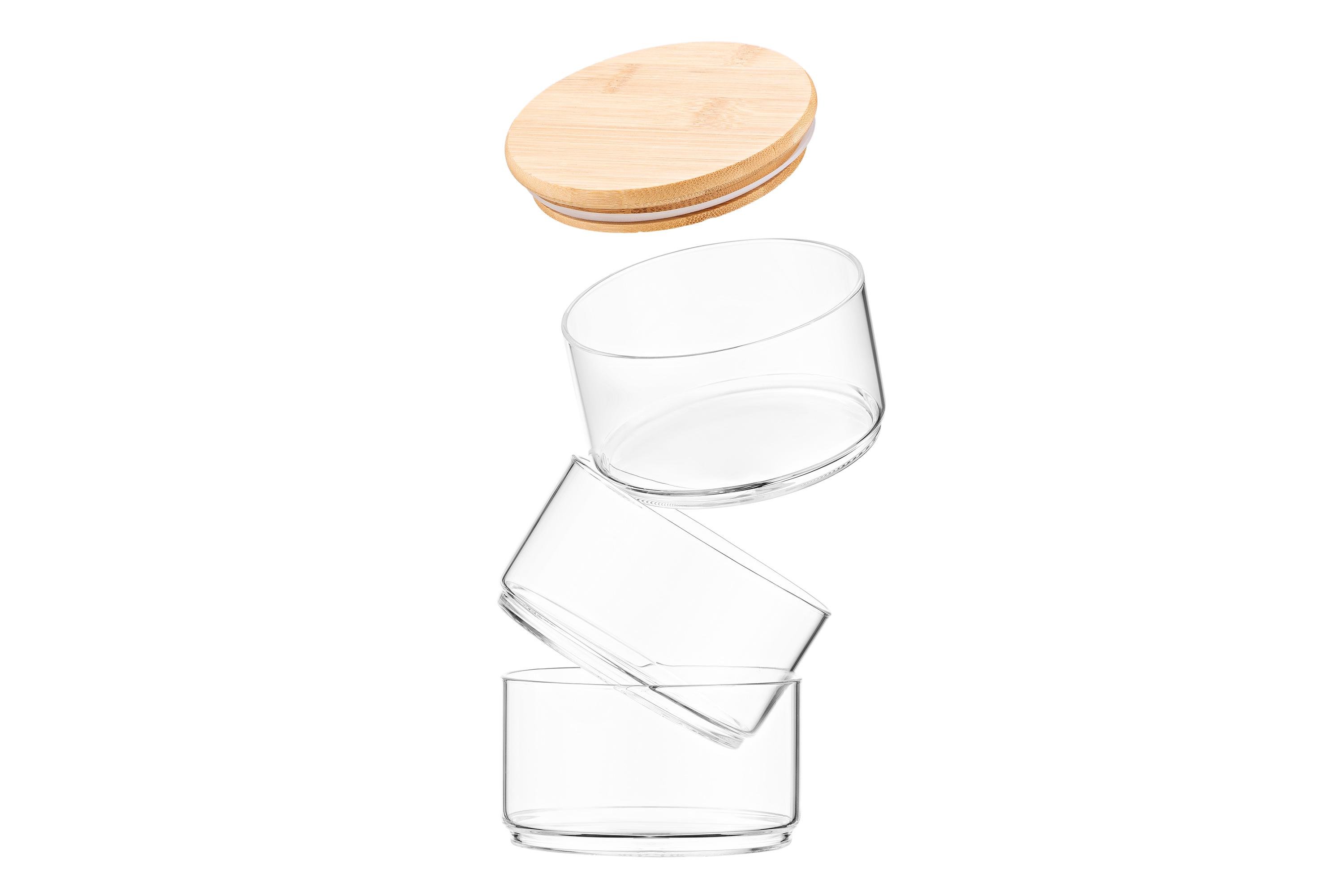 Набор емкостей для сыпучих продуктов Ardesto Midori 3 шт. 400 мл Прозрачный (AR1203CB) - фото 4