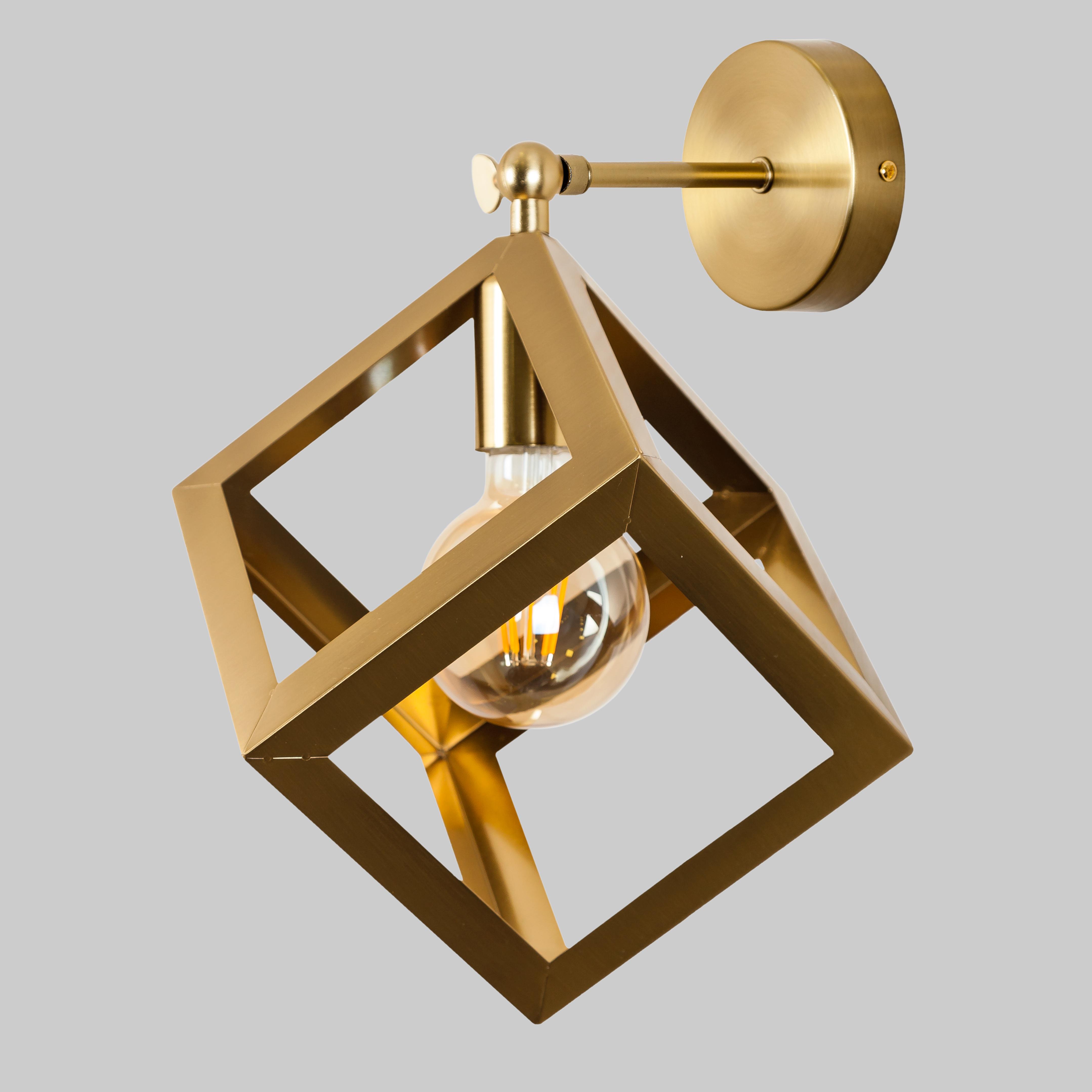 Бра металлическое Loft Cube Bronze (56-WPR160F-1 BRZ)