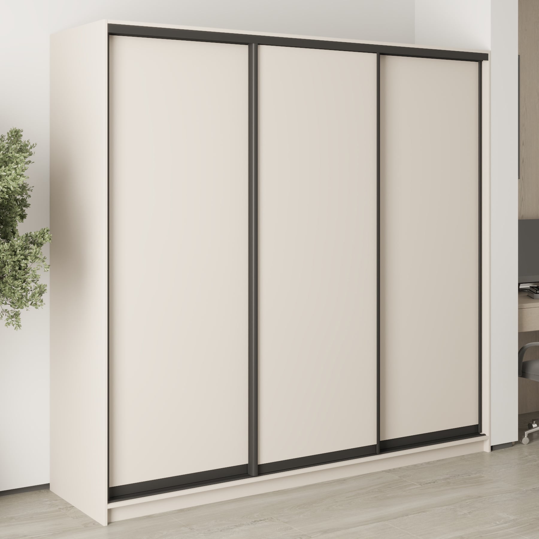 Шкаф-купе трехдверный Mebel Star Стандарт BG MBS-8260 220х45х210 см Кашемир (1007671) - фото 1 Шкаф-купе трехдверный Mebel Star Стандарт BG MBS-8260 220х45х210 см Кашемир (1007671) - фото 1