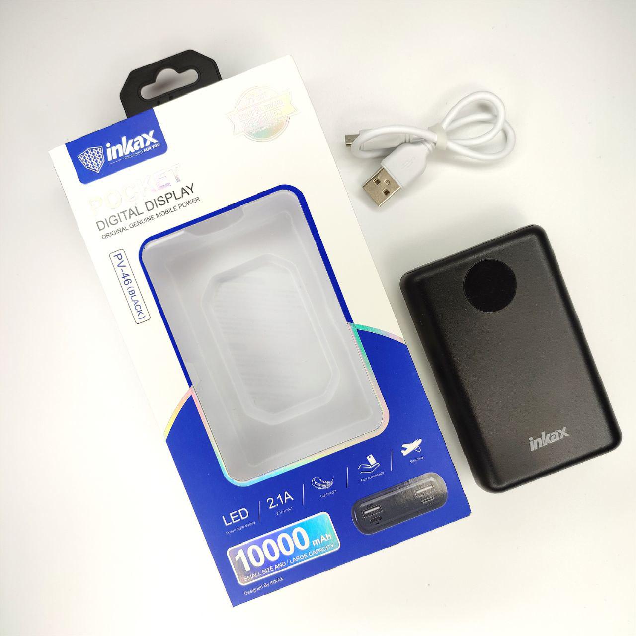 Повербанк Inkax PV-46 10000 mAh 2,1 A с циферблатом без шнура 2 выхода (1135) - фото 5