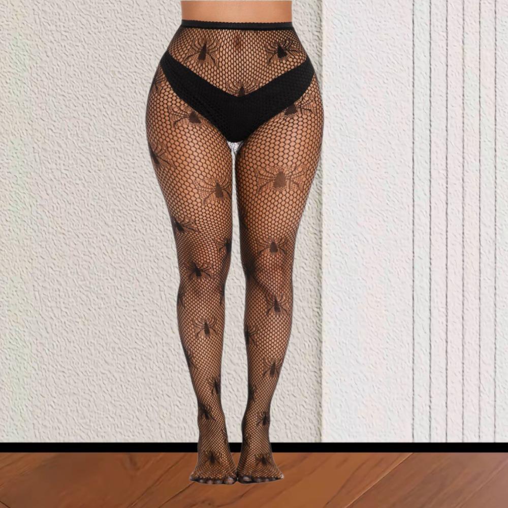 Колготы с пауками в сетку One Size Черный (К6125) - фото 2 Колготы с пауками в сетку One Size Черный (К6125) - фото 2