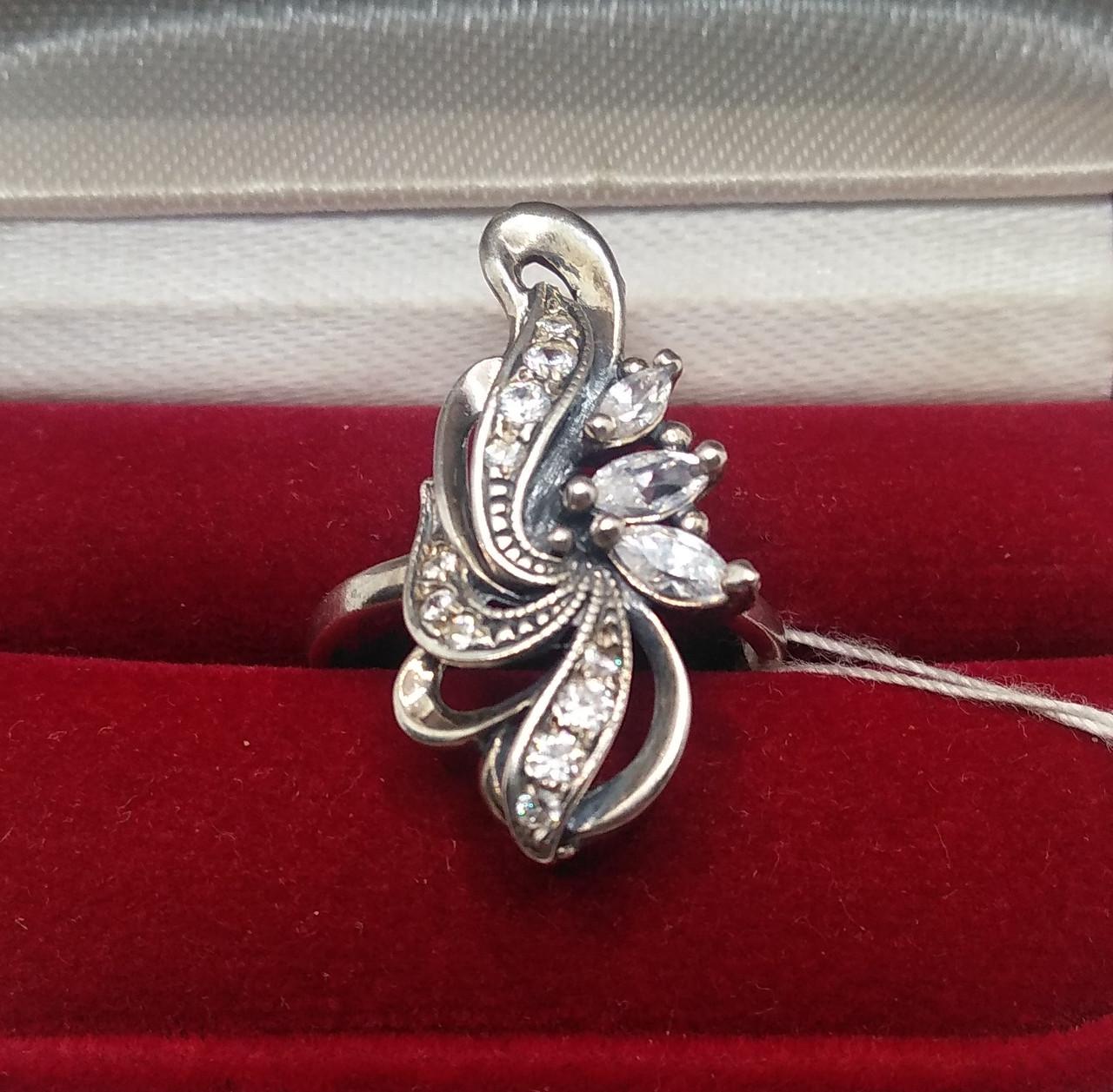 Кольцо серебро чернение 925° 3,27 г р. 17,5 (1700886606)