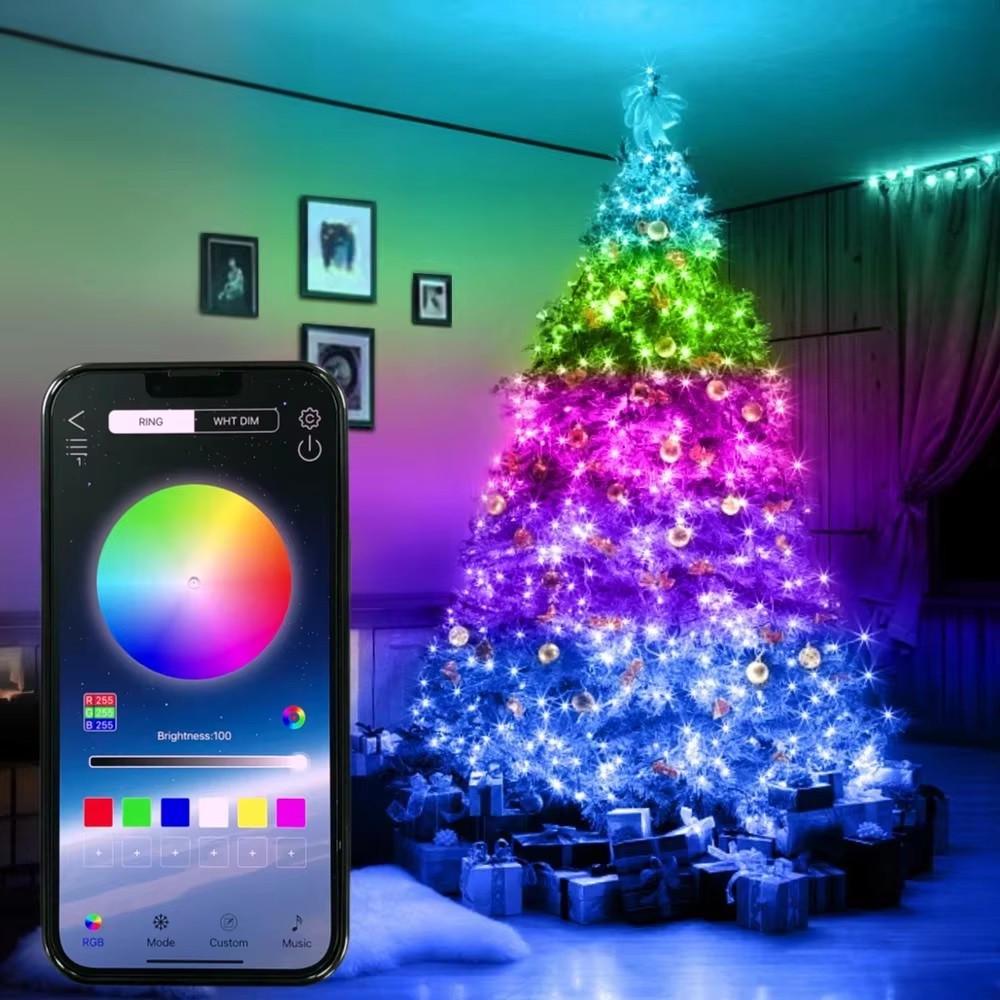 Гирлянда светодиодная Meiq-IT 100 LED RGB USB Bluetooth управление с телефона 10 м (3_05635) - фото 5