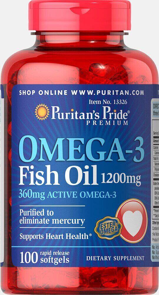 Рыбий жир Omega-3 Fish Oil 1200 мг 200 капсул