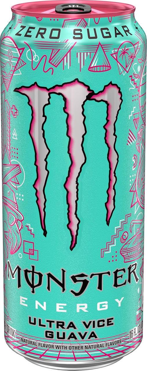 Энергетический напиток Monster Energy Ultra Vice Guava Sugar Free Energy Drink 473 мл.