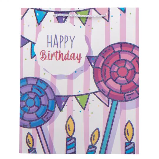 Подарочный пакет Elisey Яркий праздник 26х32 см 4 шт. Разноцветный (9100-007)