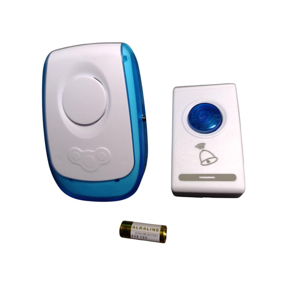 Дзвінок дверний бездротовий KAMSANG DOORBELL WL-647 32 мелодії приймач у розетку 220V White/Blue (200283) - фото 4 Дзвінок дверний бездротовий KAMSANG DOORBELL WL-647 32 мелодії приймач у розетку 220V White/Blue (200283) - фото 4